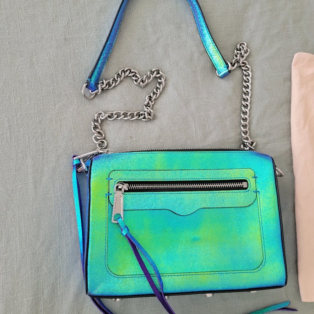 Rebecca Minkoff holographic/iridescent Avery purse